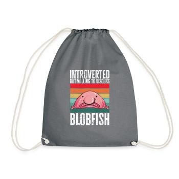 Blob fish - Drawstring Bag - grey - Front