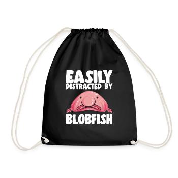 Blob fish - Drawstring Bag - black - Front