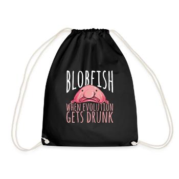 Blob fish - Drawstring Bag - black - Front