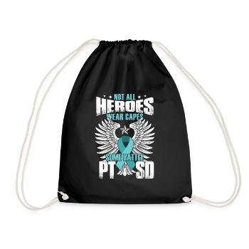 PTSD Heroes - Drawstring Bag - black - Front