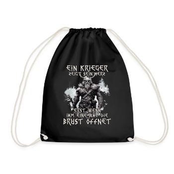 Wikinger Krieger Mythos der Nordmänner Schlachtruf - Turnbeutel - Schwarz - Vorne