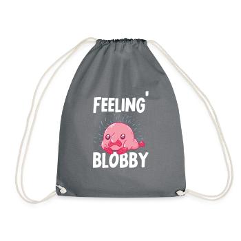 Blob fish - Drawstring Bag - grey - Front
