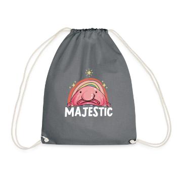 Blob fish - Drawstring Bag - grey - Front
