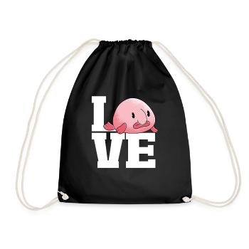 Blob fish - Drawstring Bag - black - Front