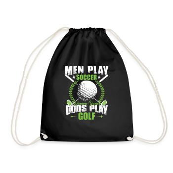 Funny Golfing Golfer Love Golf Player - Drawstring Bag - black - Front