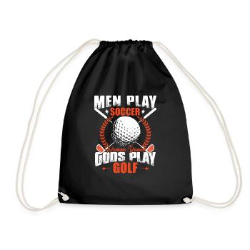 Gods Play Golf - Drawstring Bag - black - Front