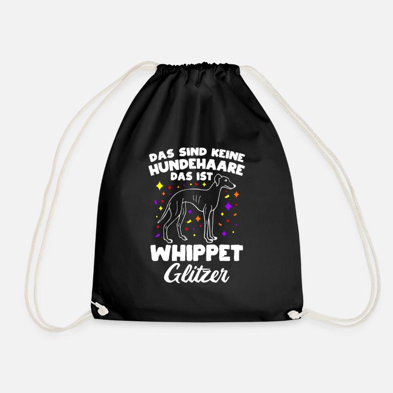 Das Sind Keine Hunde Haare Das Ist Whippet Glitzer - Turnbeutel - Schwarz