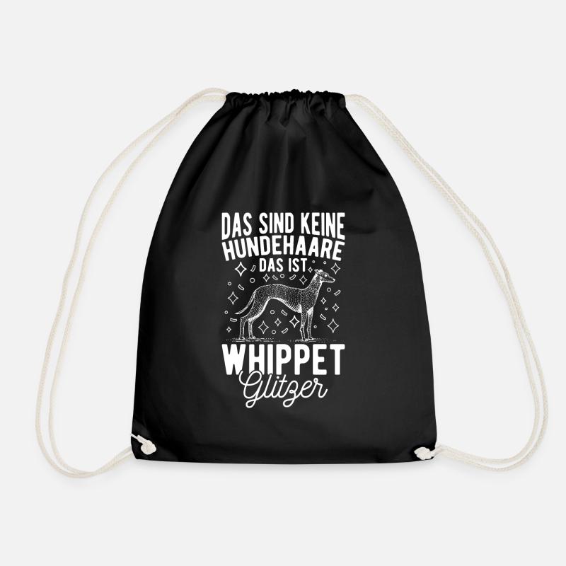 Das Sind Keine Hunde Haare Das Ist Whippet Glitzer - Turnbeutel - Schwarz