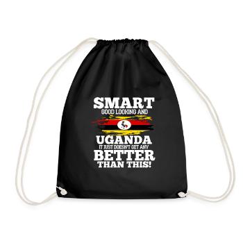 Uganda - Drawstring Bag - black - Front