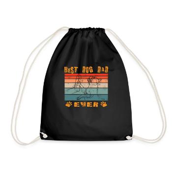 Dog Bulldog Dog Owner Gechenkidee - Drawstring Bag - black - Front