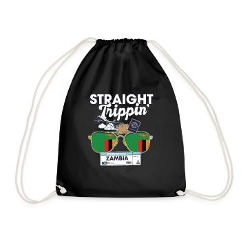 Straight Trippin' Zambia Vacation Tour Travel - Turnbeutel - Schwarz - Vorne