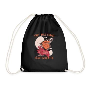 T-shirt papillon monarque asclépiade - Sac de sport léger - noir - Devant
