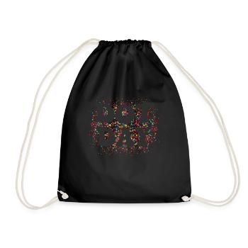 Dot Day Shirt Kinder Jungen Mädchen 2023 September 15th - Turnbeutel - Schwarz - Vorne