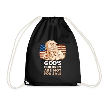 God's Children Are Not For Sale - Drawstring Bag - black - Front