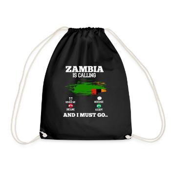 Sambia - Turnbeutel - Schwarz - Vorne