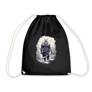 Viking Pride Wahalla Norse warrior tradition. - Drawstring Bag - black - Front