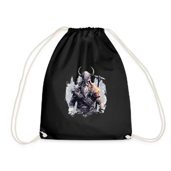 Viking Battle Cry Nordic Viking - Drawstring Bag - black - Front
