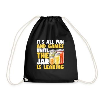Mise en conserve, mise en conserve, mise en conserve, conservation des aliments - Sac de sport léger - noir - Devant