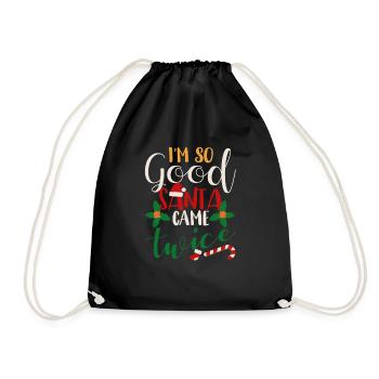 Je suis si bon que le Père Noël deux fois - Sac de sport léger - noir - Devant