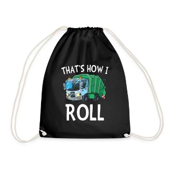 That's How I Roll Garbage Truck - Drawstring Bag - black - Front