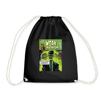 Retro Horror Comic - The Weak Mushrooms - Drawstring Bag - black - Front