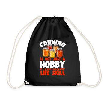 Mise en conserve, mise en conserve, mise en conserve, conservation des aliments - Sac de sport léger - noir - Devant