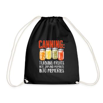 Mise en conserve, mise en conserve, mise en conserve, conservation des aliments - Sac de sport léger - noir - Devant