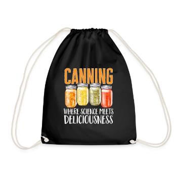 Mise en conserve, mise en conserve, mise en conserve, conservation des aliments - Sac de sport léger - noir - Devant