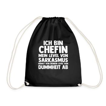 Arbeit Kollegen Büro Teamleiter Führungskraft Chef - Turnbeutel - Schwarz - Vorne