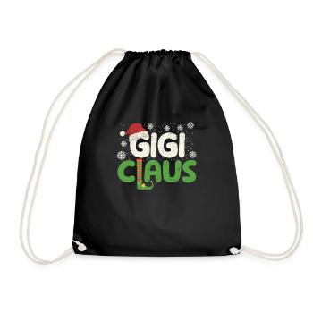 Gigi Claus Drôle de grand-mère Père Noël Pyjamas assortis - Sac de sport léger - noir - Devant