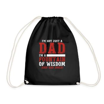 Dad Joke Funny Father's Day Dad - Drawstring Bag - black - Front
