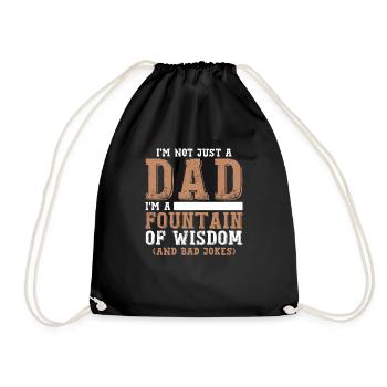 I'm Not Just A Dad | Funny Ninja Dad - Drawstring Bag - black - Front