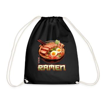 Nouilles Ramen d’anime - Sac de sport léger - noir - Devant