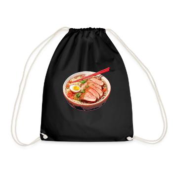 Nouilles Ramen d’anime - Sac de sport léger - noir - Devant