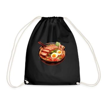 Nouilles Ramen d’anime - Sac de sport léger - noir - Devant