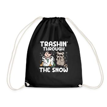 Trashin Through The Snow Garbage Gang Opossum - Turnbeutel - Schwarz - Vorne