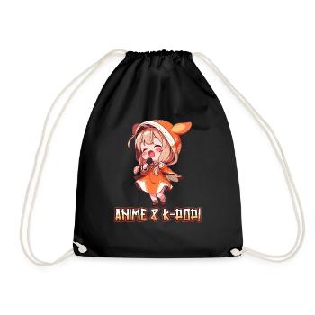 Anime and K-Pop Korean Pop Music Kpop - Drawstring Bag - black - Front