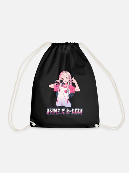 Anime et K-pop Musique pop coréenne Kpop - Sac de sport léger - noir