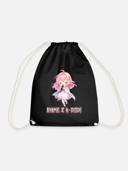 Anime Und K-Pop Koreanische Popmusik Kpop - Turnbeutel - Schwarz