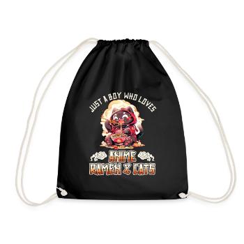 Juste un garçon qui aime les ramen et les chats d’anime - Sac de sport léger - noir - Devant