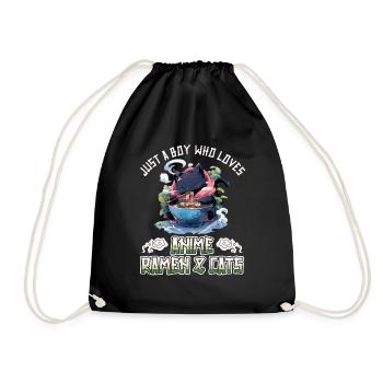 Juste un garçon qui aime les ramen et les chats d’anime - Sac de sport léger - noir - Devant