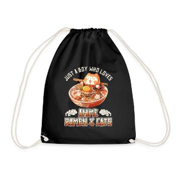 Juste un garçon qui aime les ramen et les chats d’anime - Sac de sport léger - noir - Devant