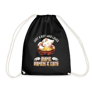 Juste un garçon qui aime les ramen et les chats d’anime - Sac de sport léger - noir - Devant