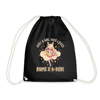 Juste une fille qui aime l’anime et la K-Pop - Sac de sport léger - noir - Devant