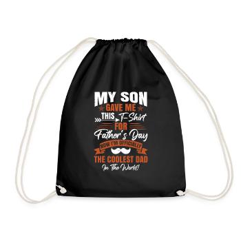 Cadeau de la fête des pères pour papa - Sac de sport léger - noir - Devant