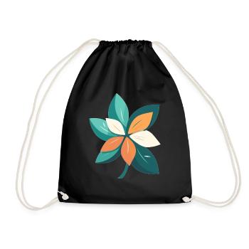 Fleur de jasmin dans le style dessin animé - Sac de sport léger - noir - Devant