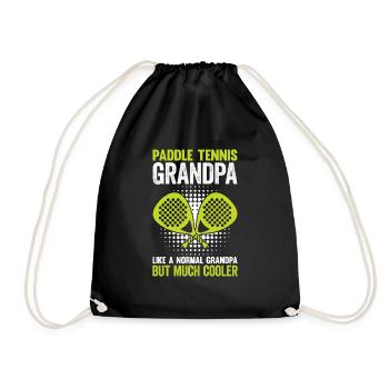 Grand-père de paddle-tennis comme un grand-père normal - Sac de sport léger - noir - Devant