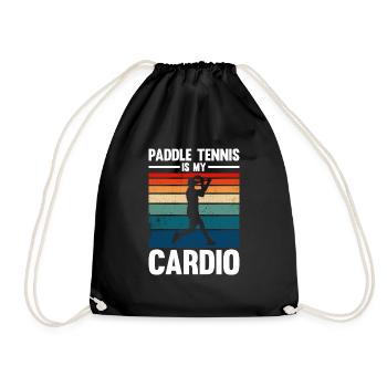 Le paddle-tennis est mon cardio - Sac de sport léger - noir - Devant