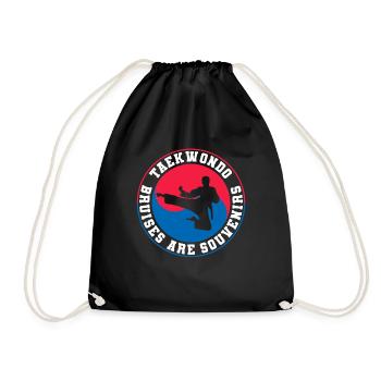 TKD Korean Martial Arts Tae Kwon - Turnbeutel - Schwarz - Vorne