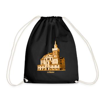 Löbau Rathaus Oberlausitz Görlitz Sachsen - Turnbeutel - Schwarz - Vorne
